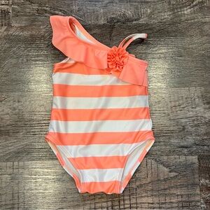 Crazy 8 Baby Girl One Piece Striped Swimsuit Size 12-18 Months